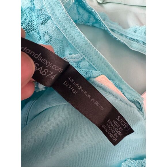 Smart & Sexy Lace Bralette Turquoise Blue Size Small - Picture 4 of 8